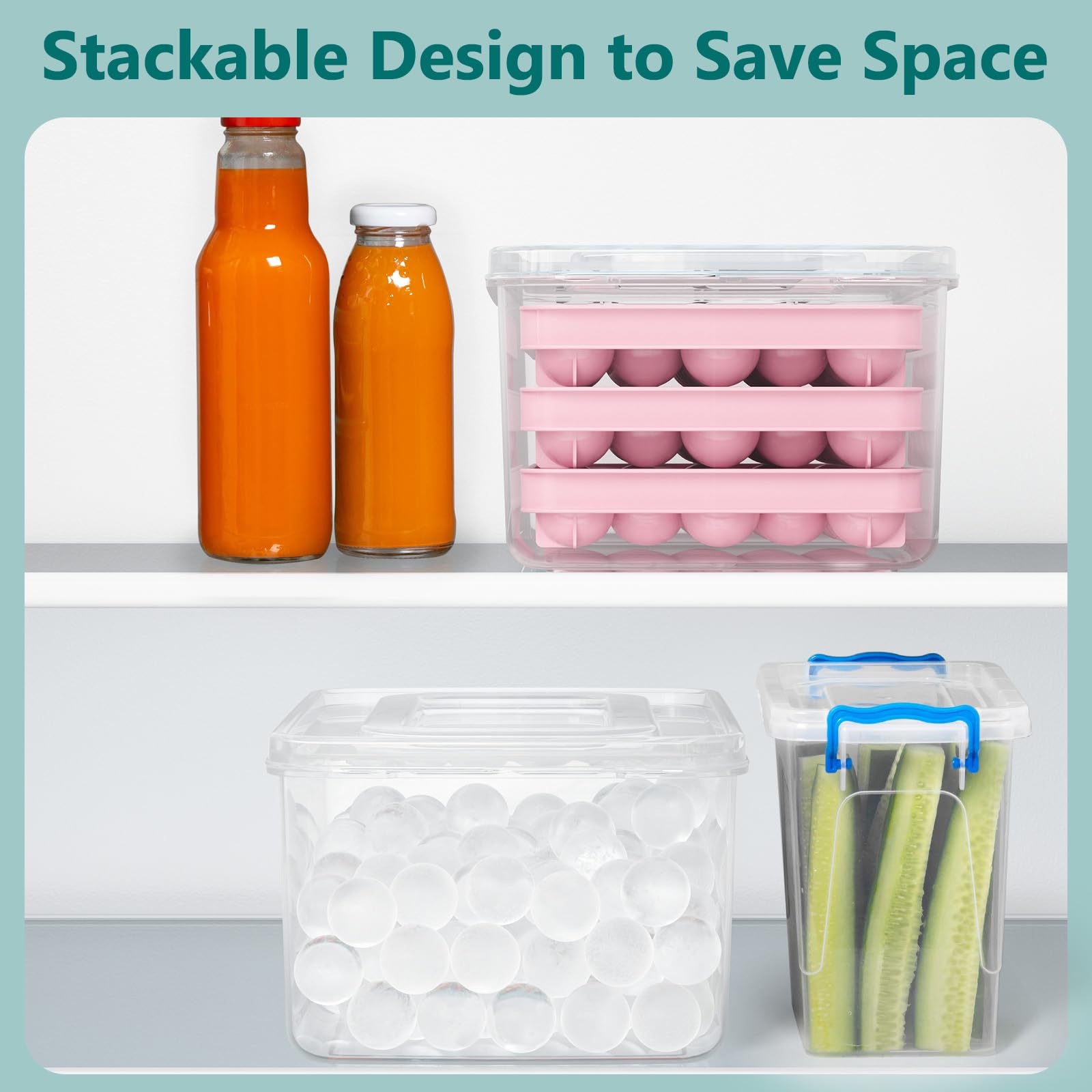 Optish uso versátil de hielo para cócteles y cafés con tono rosa.