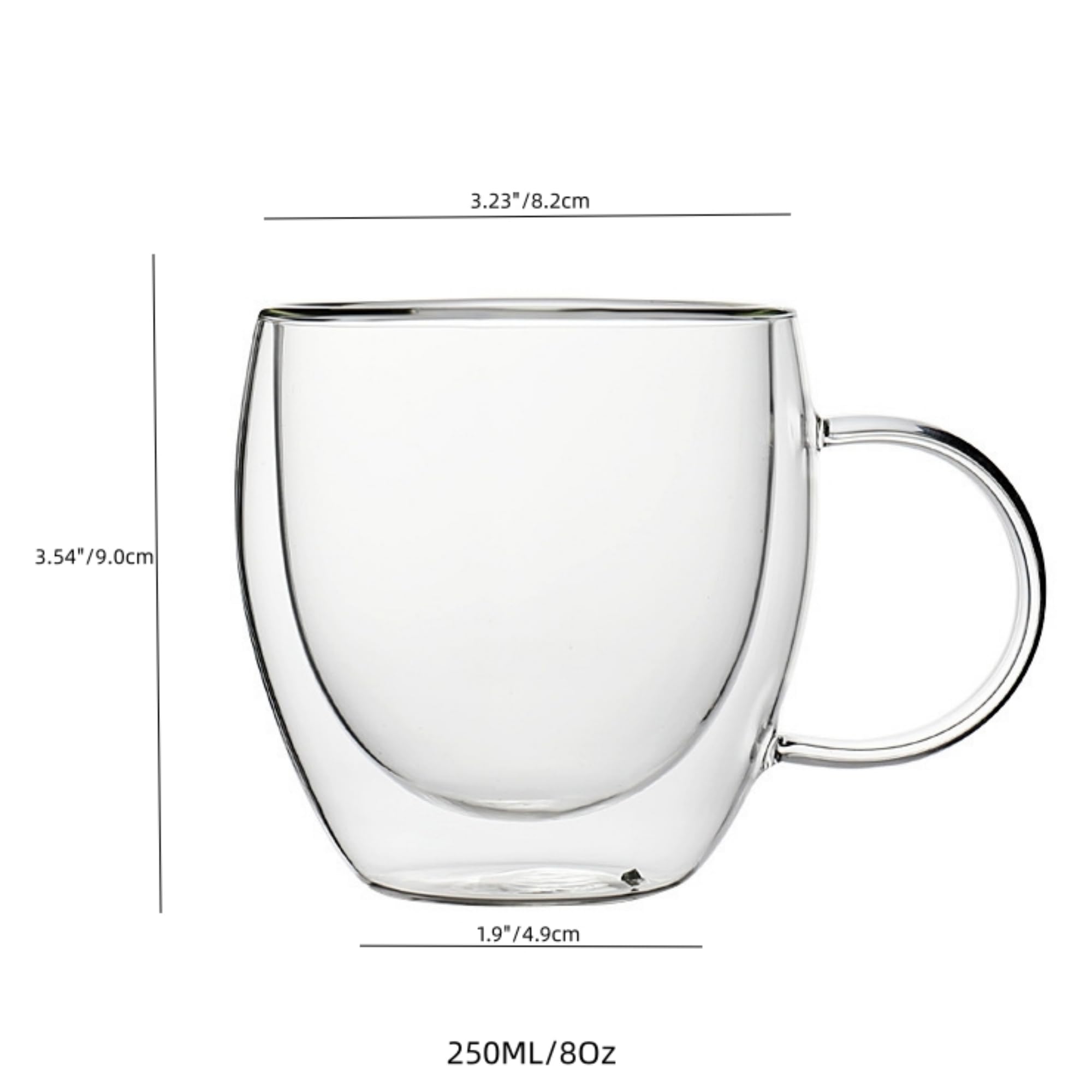 OPTVTAVITA vaso vidrio doble para uso diario y bebidas varias