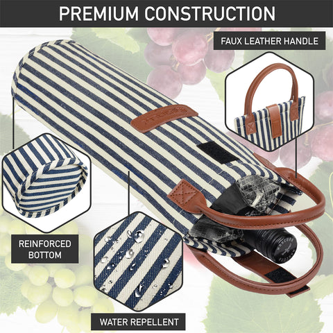 opux bolsa vino picnic playa, perfecta para comidas al aire libre