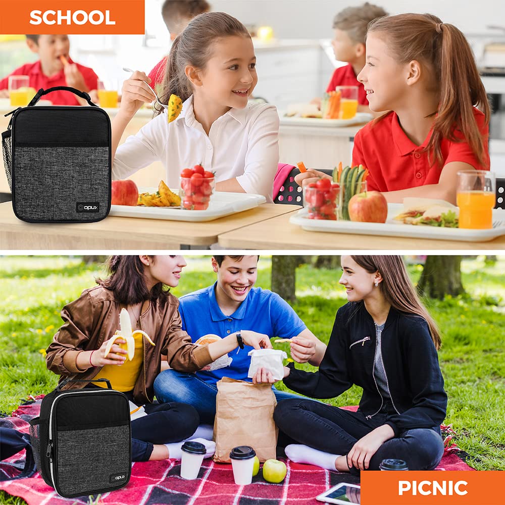 Opux dimensiones 10x8x3-7 pulgadas, capacidad para varias comidas.