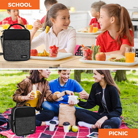 Opux dimensiones 10x8x3-7 pulgadas, capacidad para varias comidas.