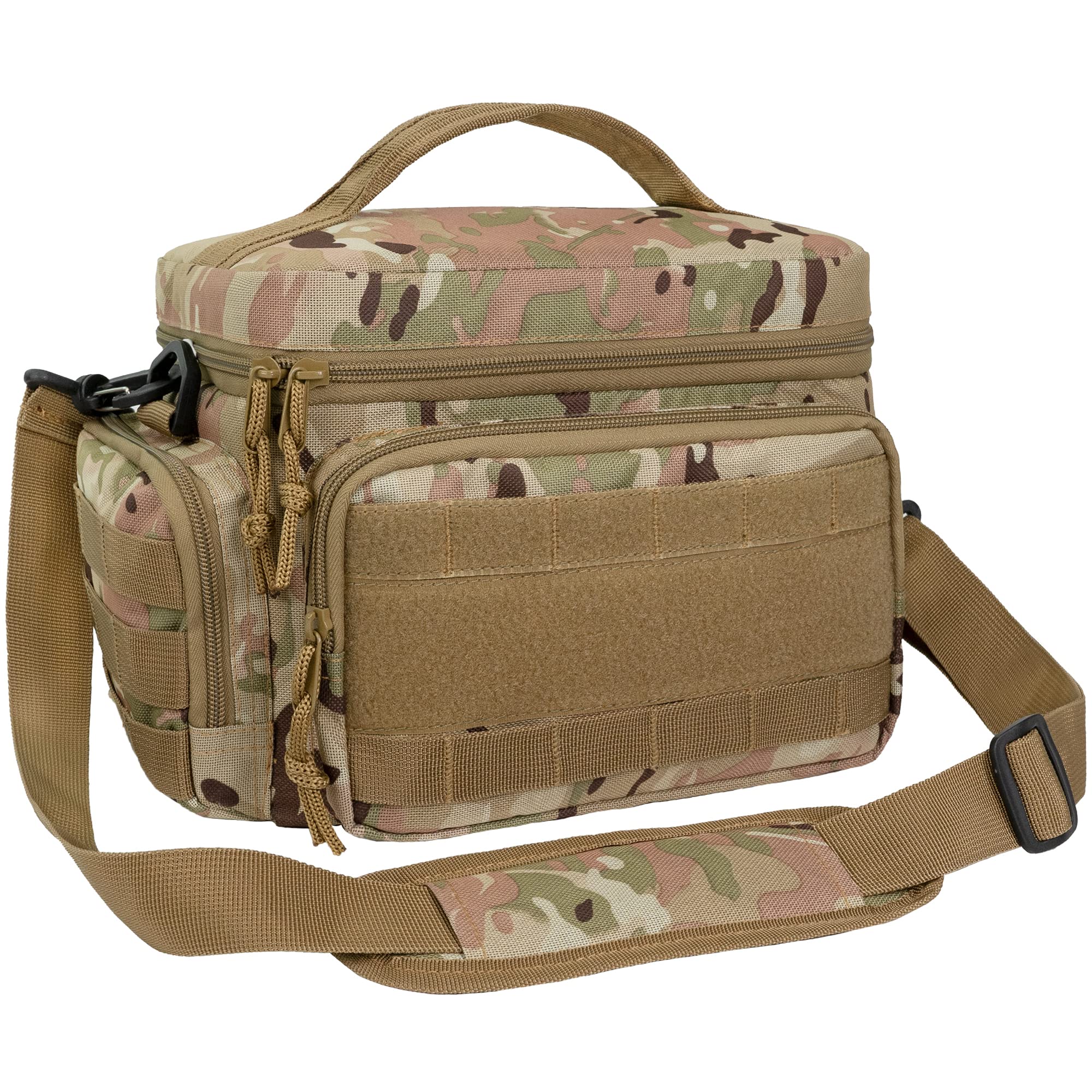 OPUX fiambrera táctica camuflada, frente, mantiene la comida fresca por horas.
