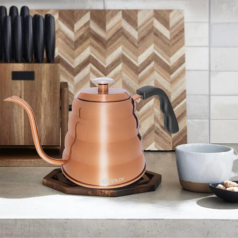 Acabado Opux en cobre o negro para cocina elegante.