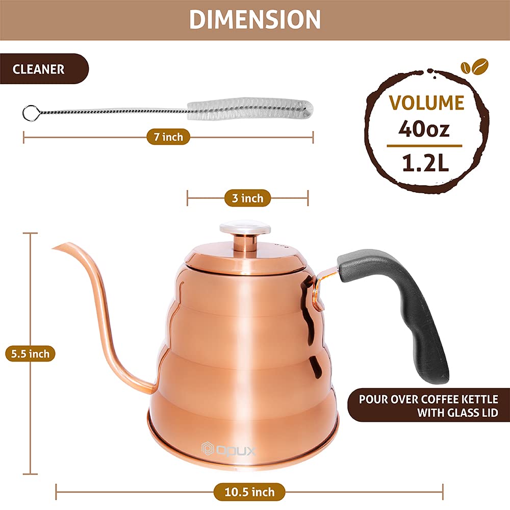Hervidor Opux apto para todas las estufas, incluida inducción.