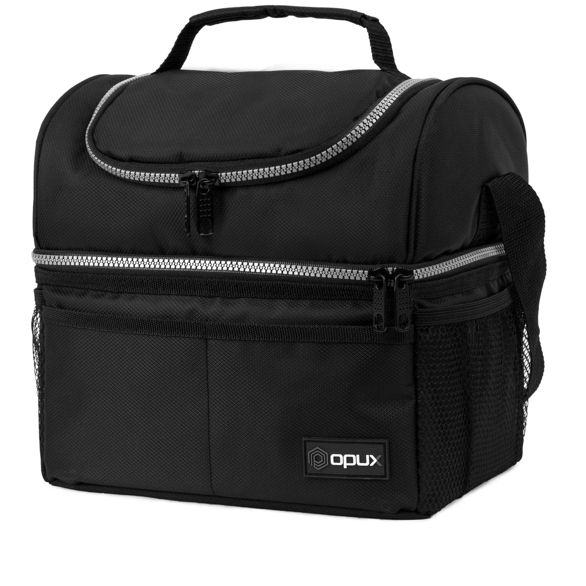 OPUX lonchera de dos compartimentos, vista frontal, lista para el trabajo