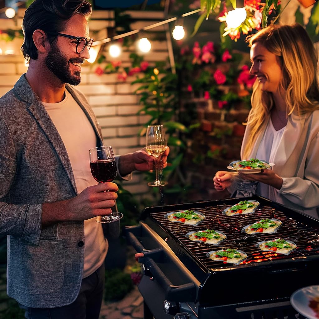OQUQO conchas para horno y parrilla, versatilidad para aperitivos y mariscos.