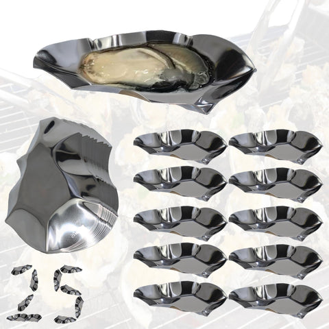 OQUQO conchas de ostras para parrilla 304, ideal para ostras doradas a la parrilla.