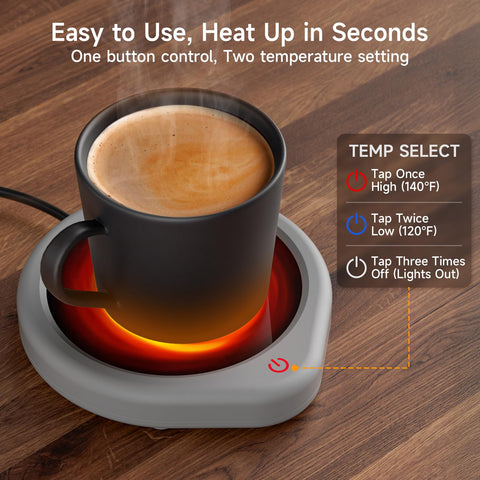 Oracer en uso con taza, manteniendo la bebida caliente sin interrupciones.