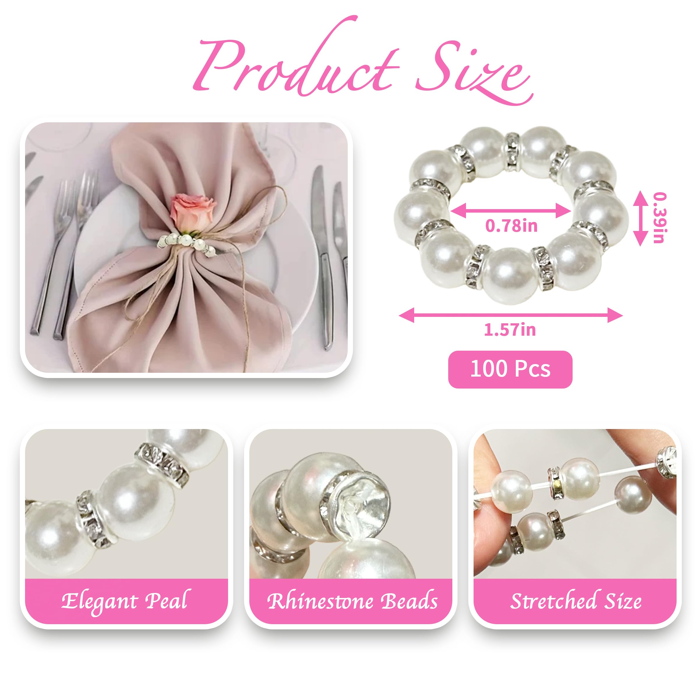Anillos elásticos Orbflair para servilletas, fáciles de colocar y quitar.