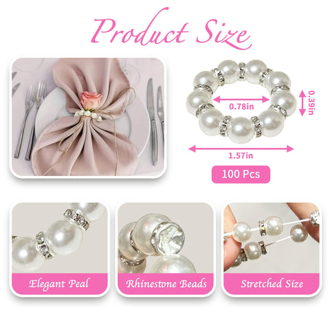 Anillos elásticos Orbflair para servilletas, fáciles de colocar y quitar.