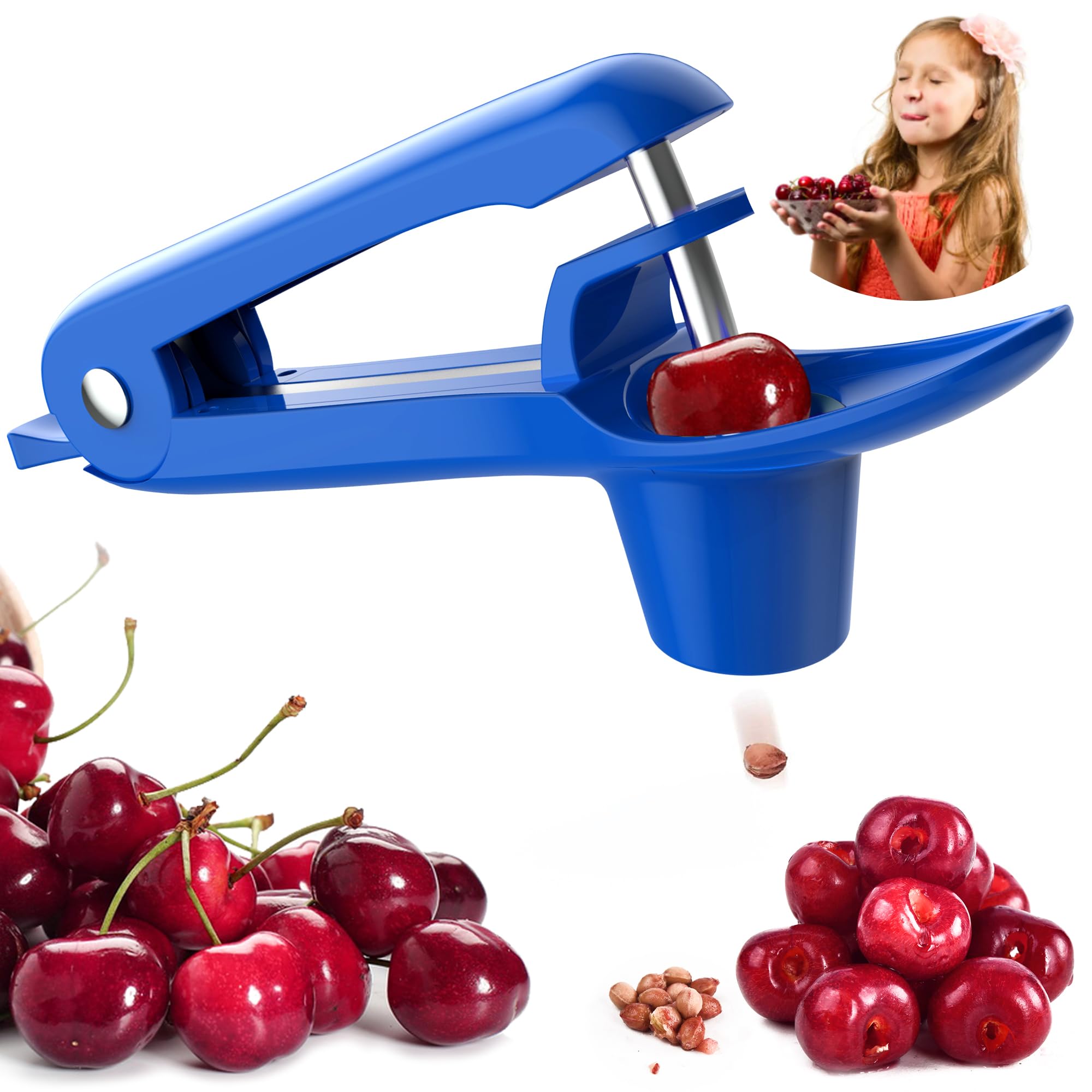 Ordekcity deshuesador de cerezas en acero inoxidable para uso rápido.