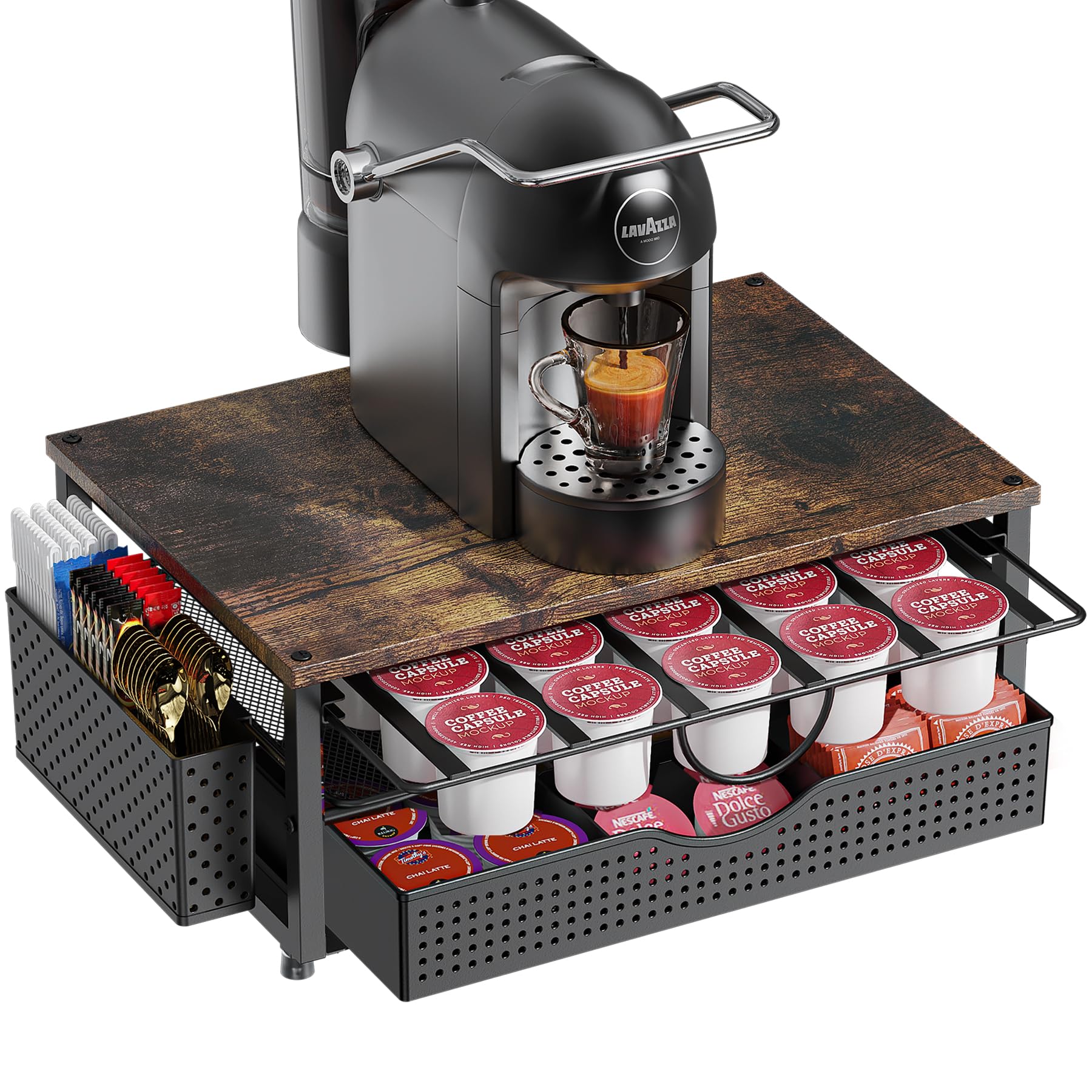 ORDROLL porta k cup dos-niveles deslizante para optimizar tu estación de café