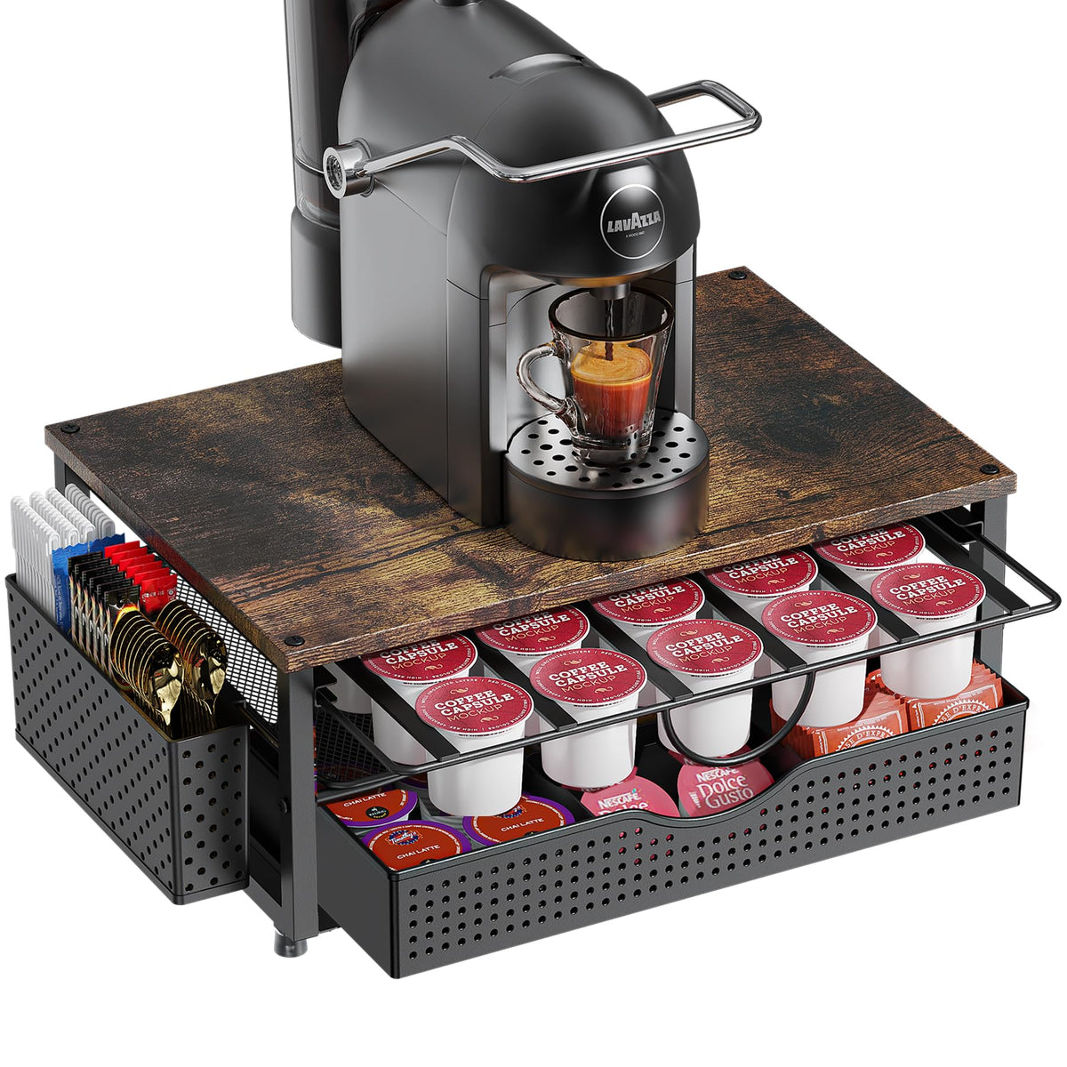 ORDROLL porta k cup dos-niveles deslizante para optimizar tu estación de café