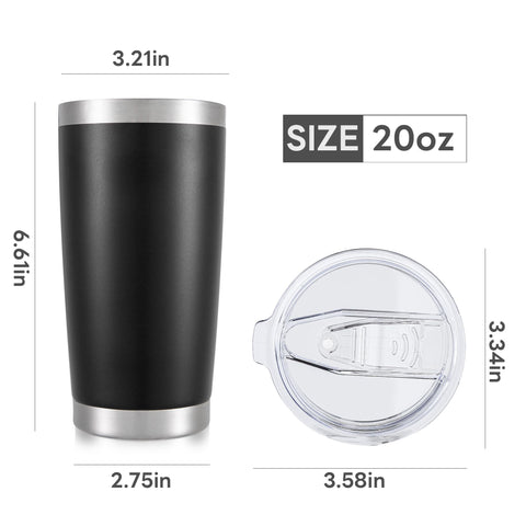 Conjunto de 8 tazas térmicas negras Orebigo para toda la familia.