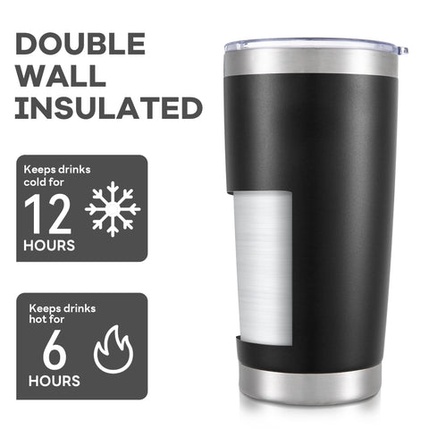 Orebigo taza térmica de doble pared con vacío mantiene temperatura.