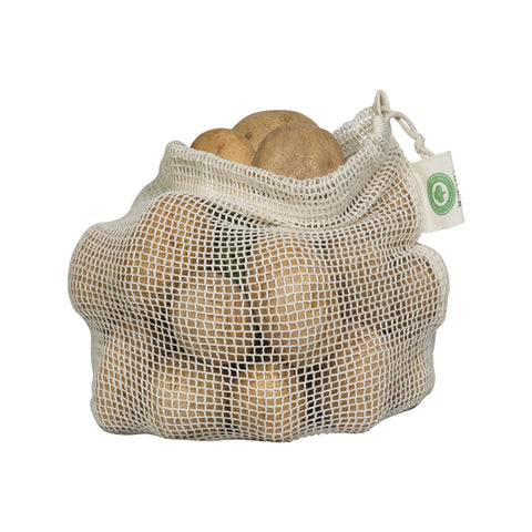 Bolsas de malla Organic Cotton Mart para frutas y verduras M, transpirables