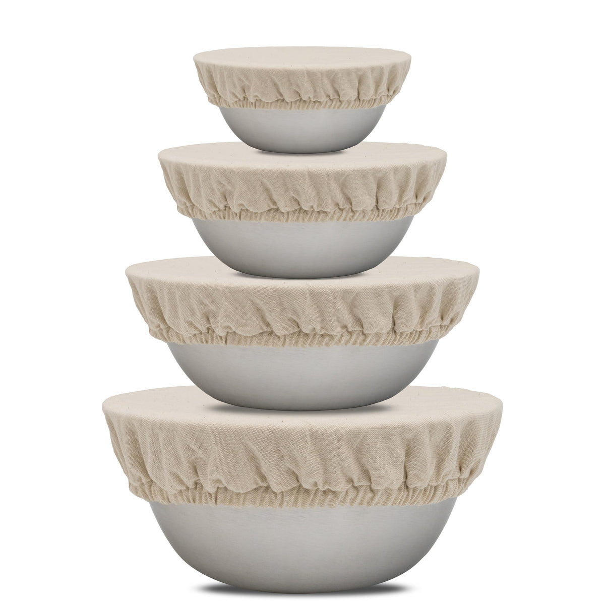 Cubiertas Organic Cotton Mart para ensalada con ajuste elástico.