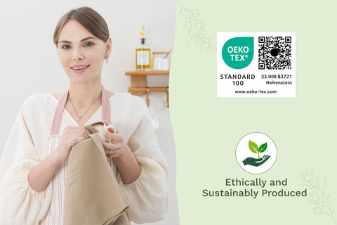 Organic Cotton Mart: textiles de cocina 100% algodón orgánico para uso repetido.
