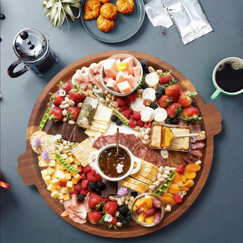 OrganicVilo Acacia: borde elevado para evitar derrames durante aperitivos.
