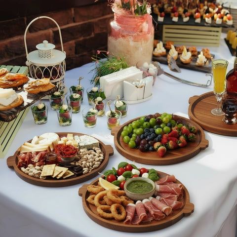 OrganicVilo Tablero Charcutería para aperitivos, bebidas y picoteo.