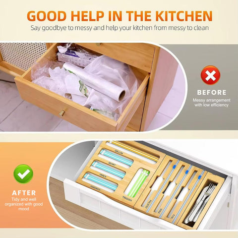 Compatible con bolsas de tamaño galón, cuarto, sándwich y merienda para mayor organización.