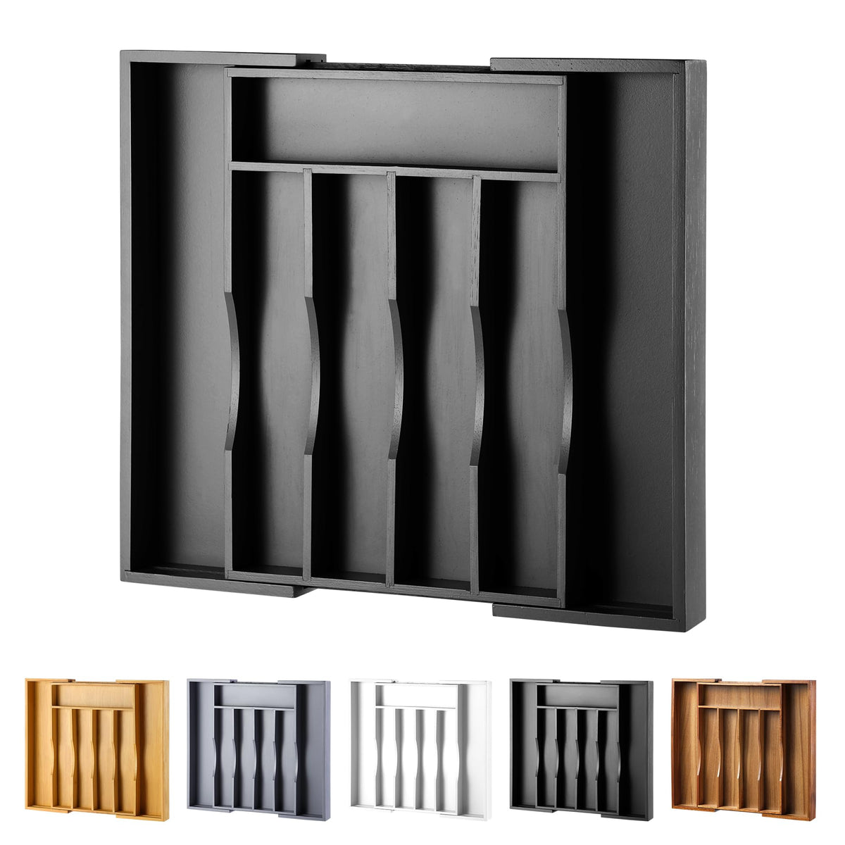 oridom organizador cajón extensible para cubertería, ordena utensilios con estilo