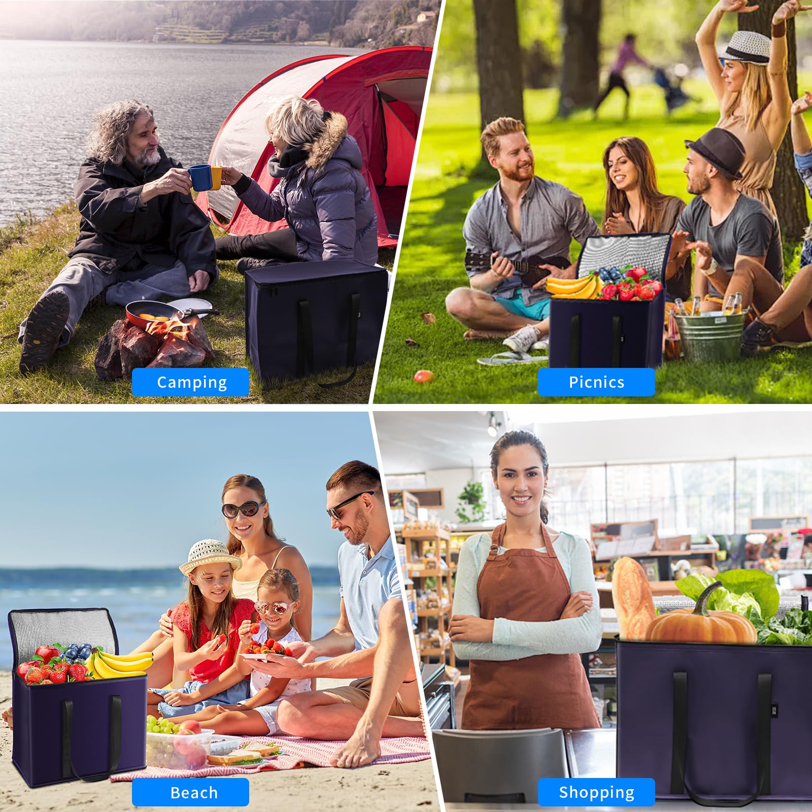 Orilume bolsa de 30 litros, perfecta para compras grandes o entregas de comidas.