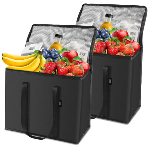 ORILUME dos-pack bolsas frigoríficas con cremallera para transportar alimentos de forma segura