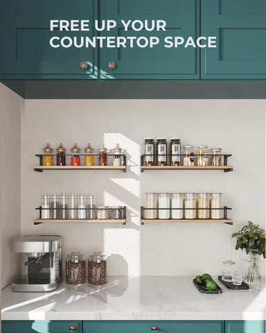 OROPY estante especias en madera maciza para cocina organizada.