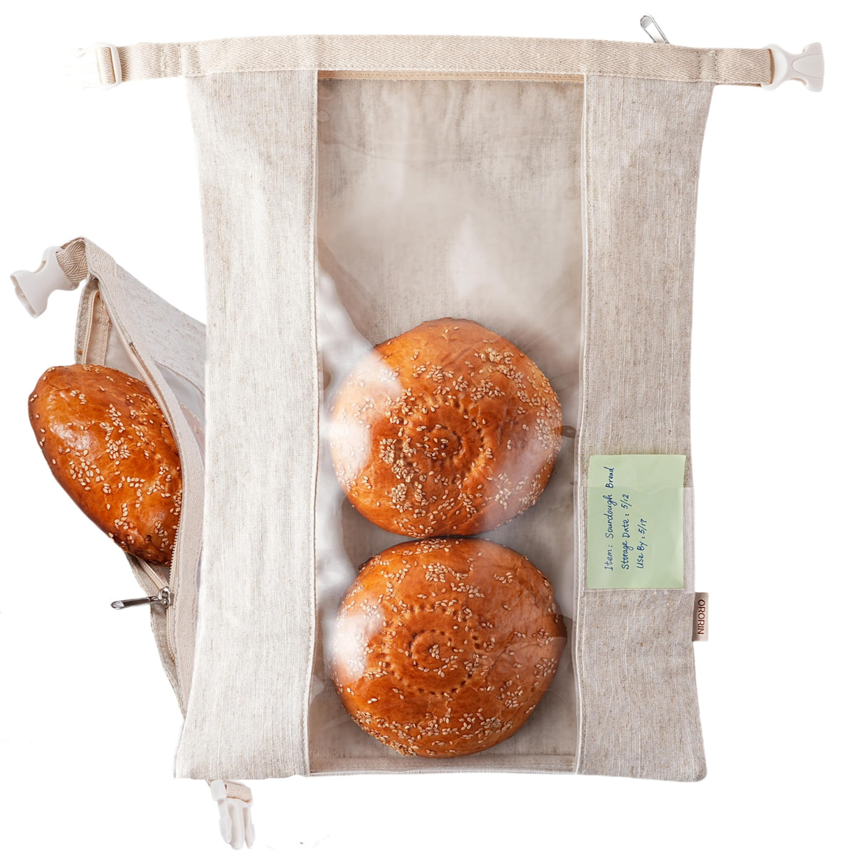 ORORIN bolsas para pan con ventana transparente para ver el interior.