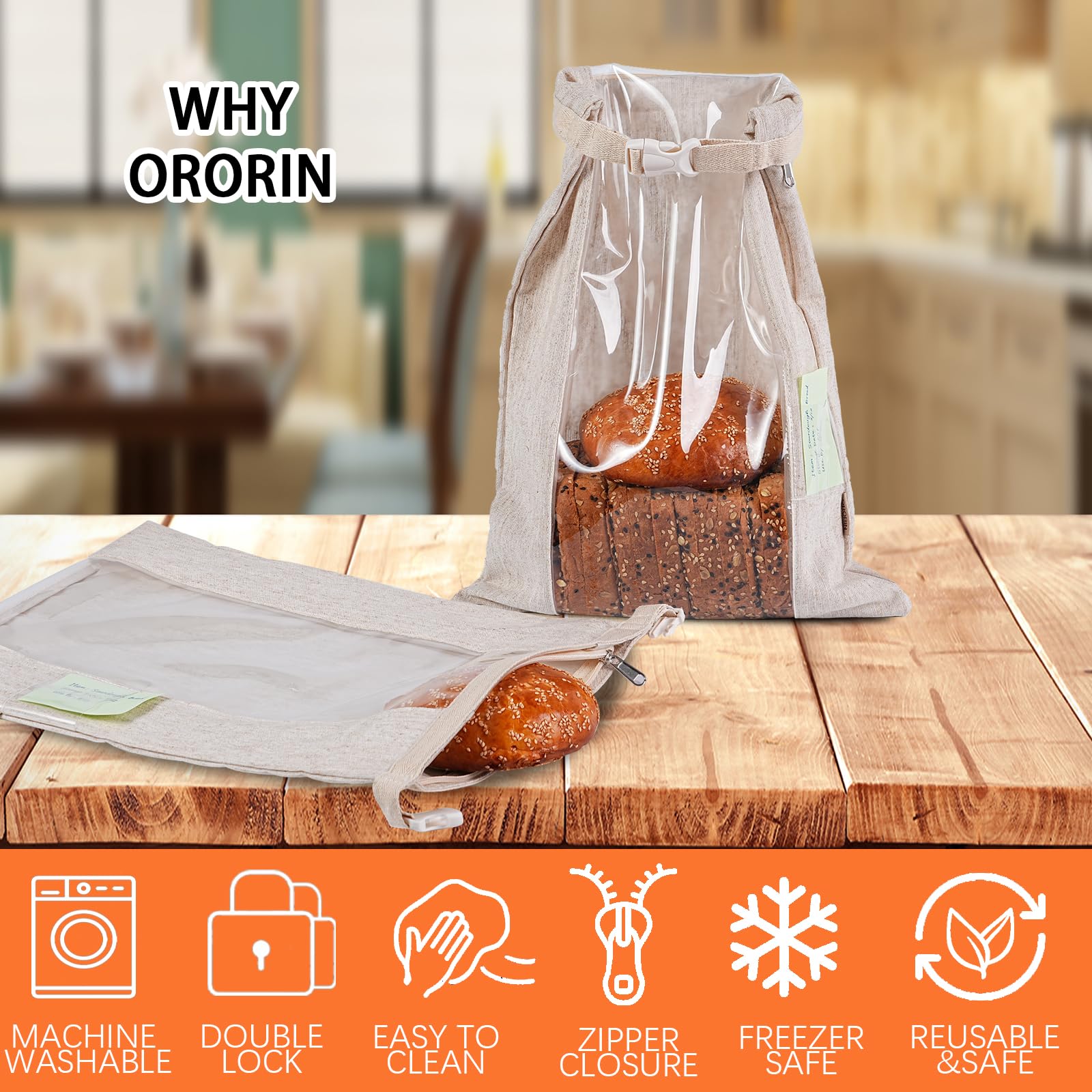 ORORIN limpieza fácil: voltea la bolsa para enjuagar el interior.