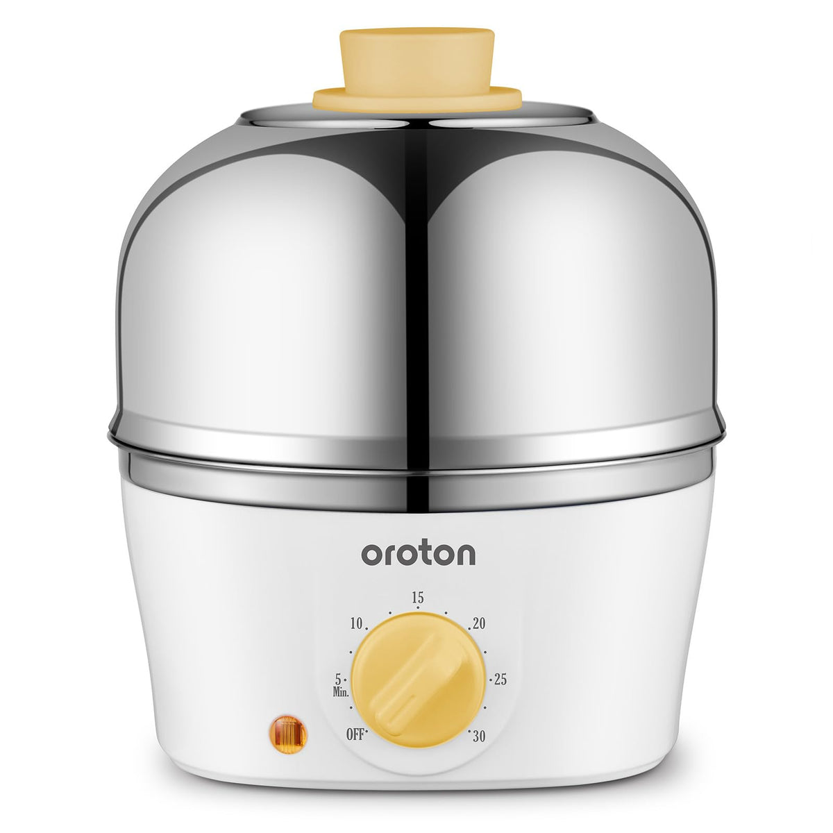 Oroton cocedor de 9 huevos en acero inoxidable con tapa incluida