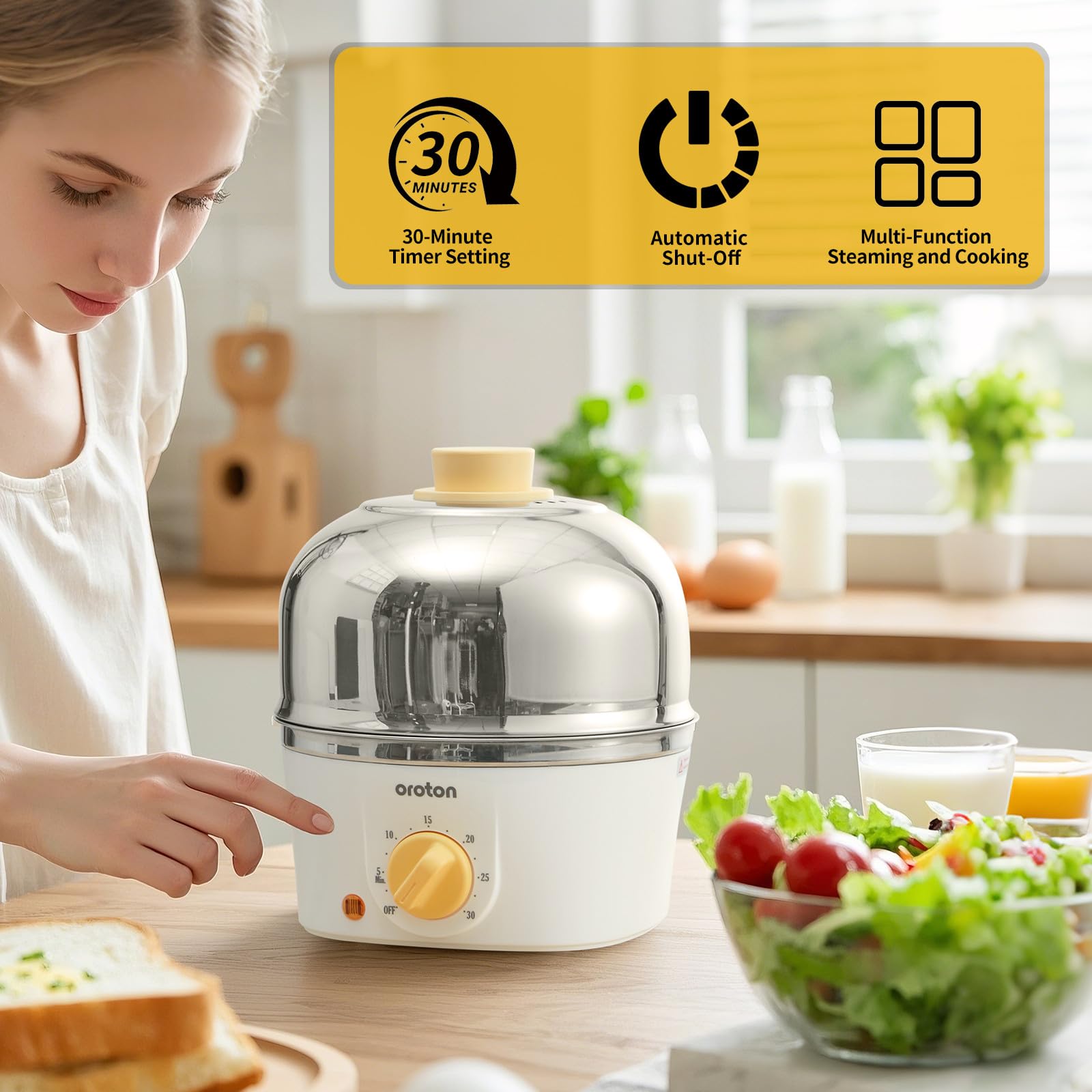 Oroton interfaz-amarilla control rápido de temporizador.