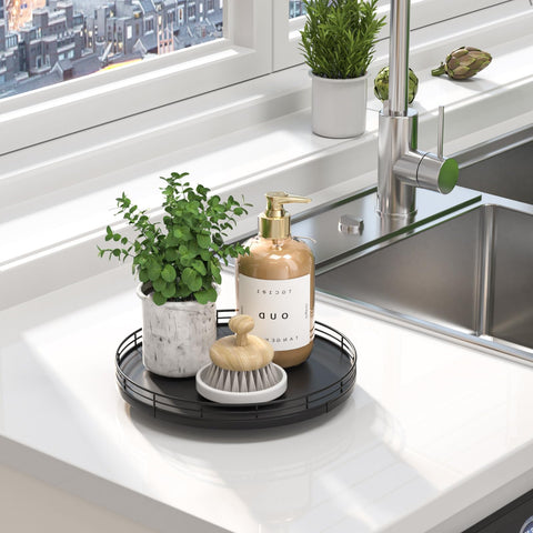 Oroyutor tabla giratoria roble, diseño silencioso con rotación de 360°.