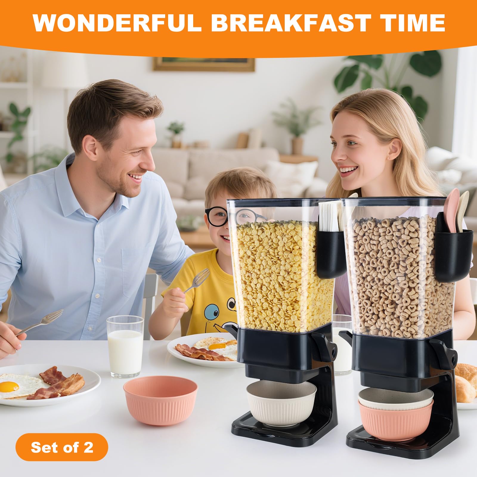 Osacoe cuencos de trigo para el dispensador de cereal, aptos para lavado.