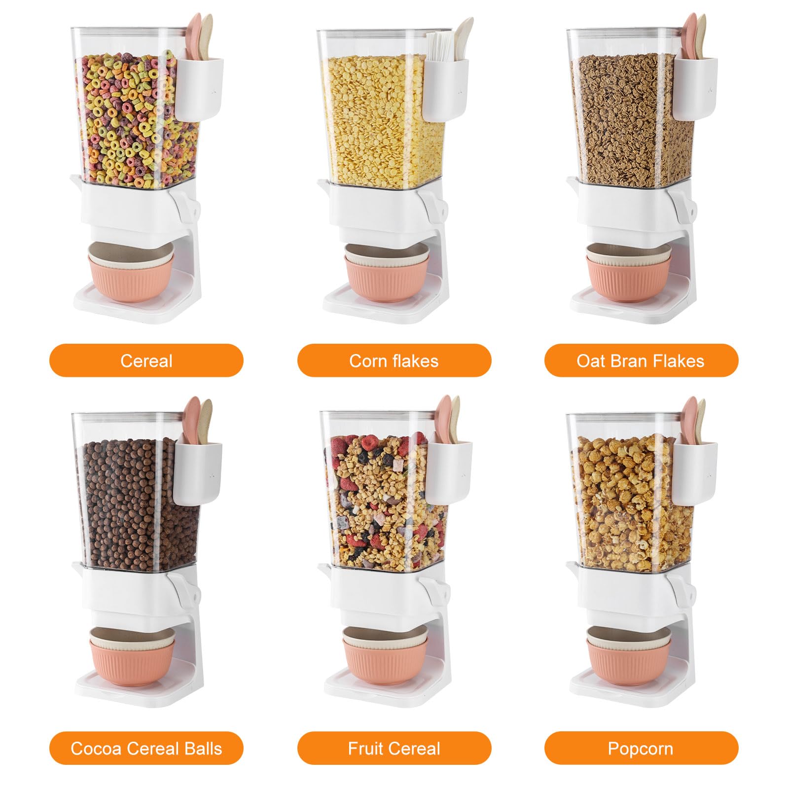 Osacoe dispensador cereal uso versátil en cocina, oficina o hotel.