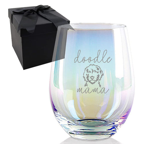 Vaso de vino grabado Osci-Fly para mamá, con arcoíris, regalo ideal.