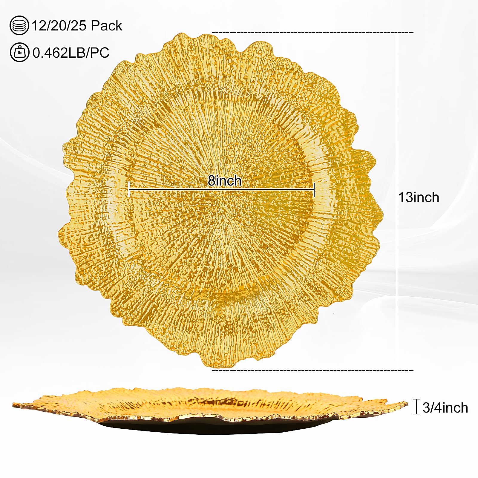 Osgevei placas doradas para mesa de eventos, aportan brillo sutil y presencia.