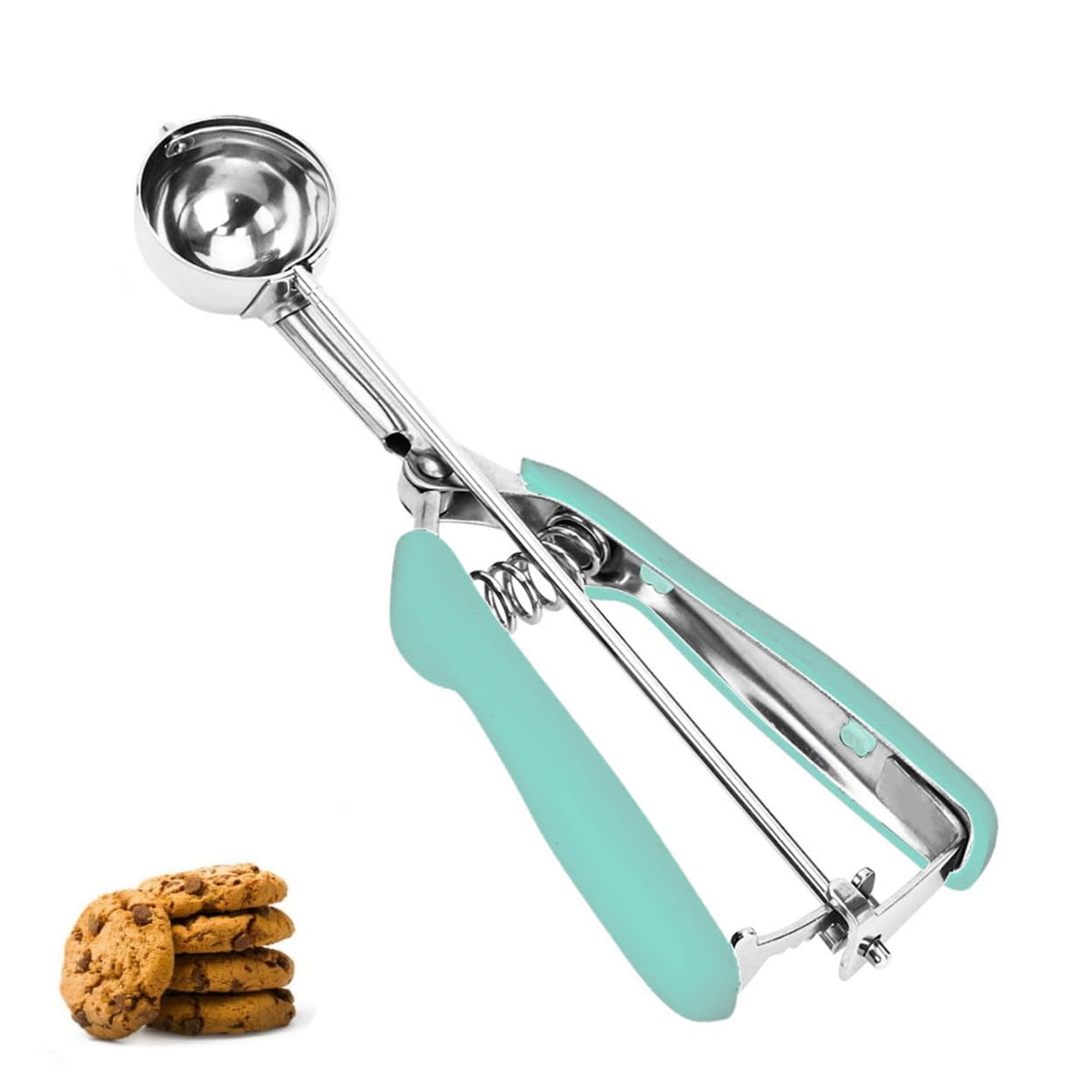 OSHLANT cuchara para galletas menta verde con liberación por gatillo para porciones uniformes
