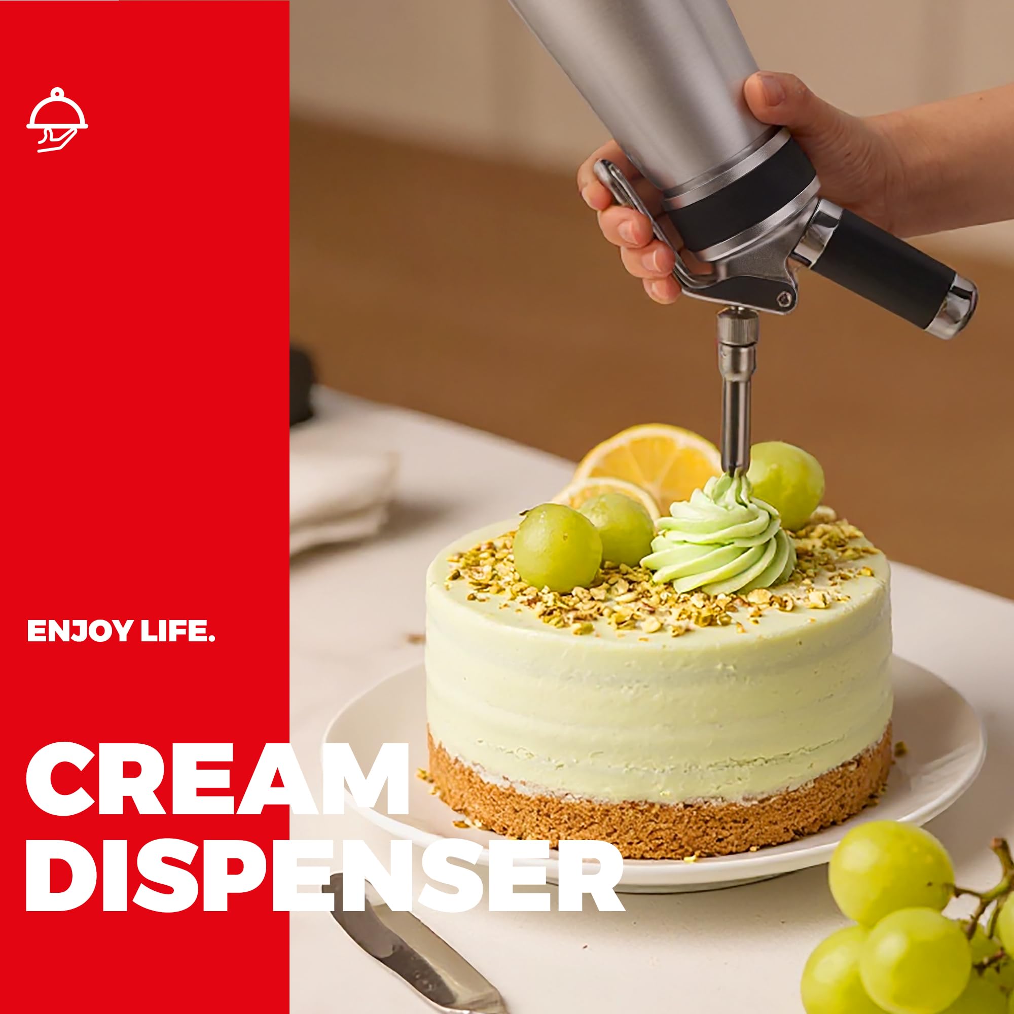 Espumador OSJ COOK crema 500 ml limpieza fácil para ahorro de tiempo