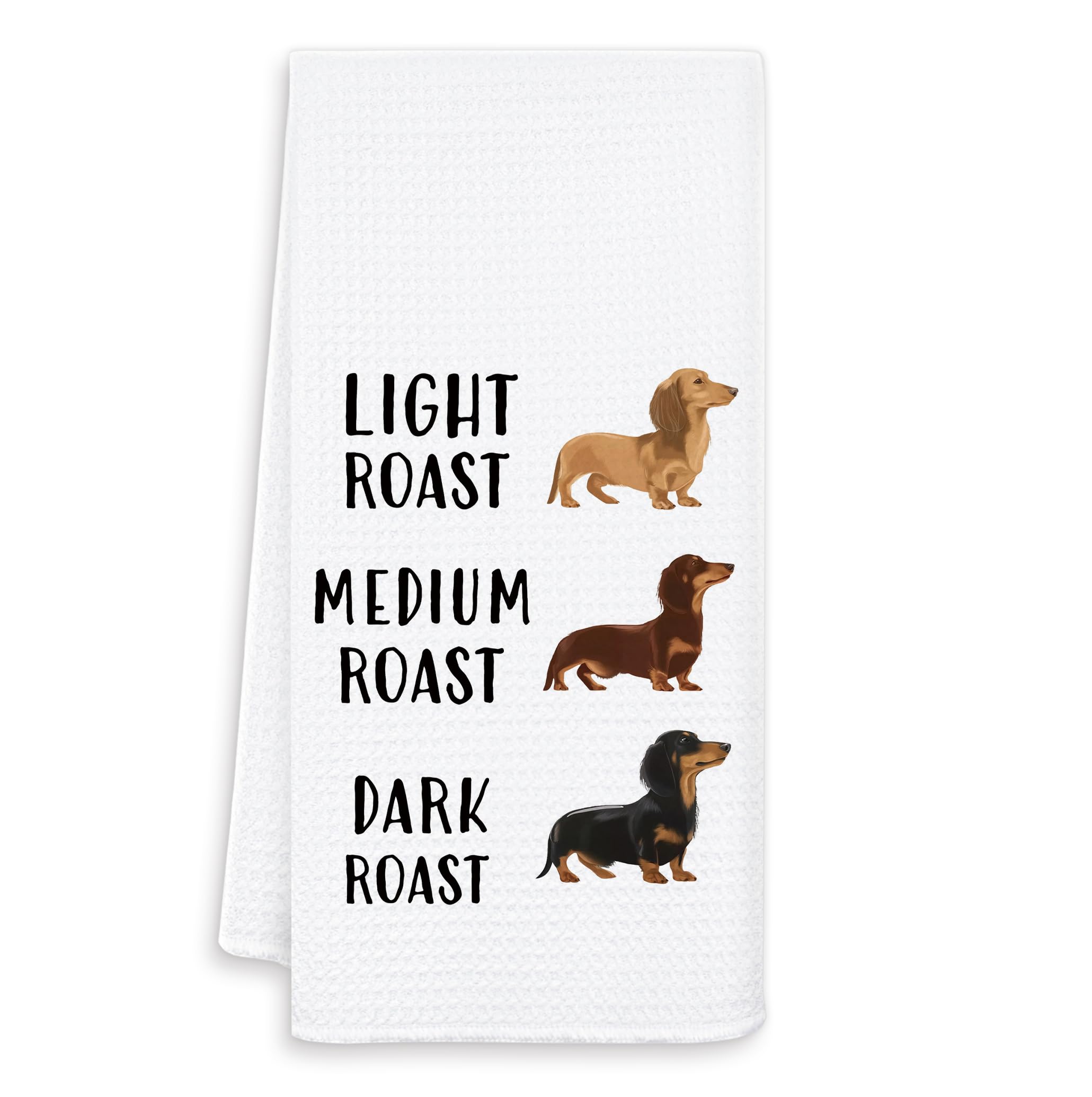 OSLYSOF toallas de cocina dachshund café, ideales para limpieza sin rayas.