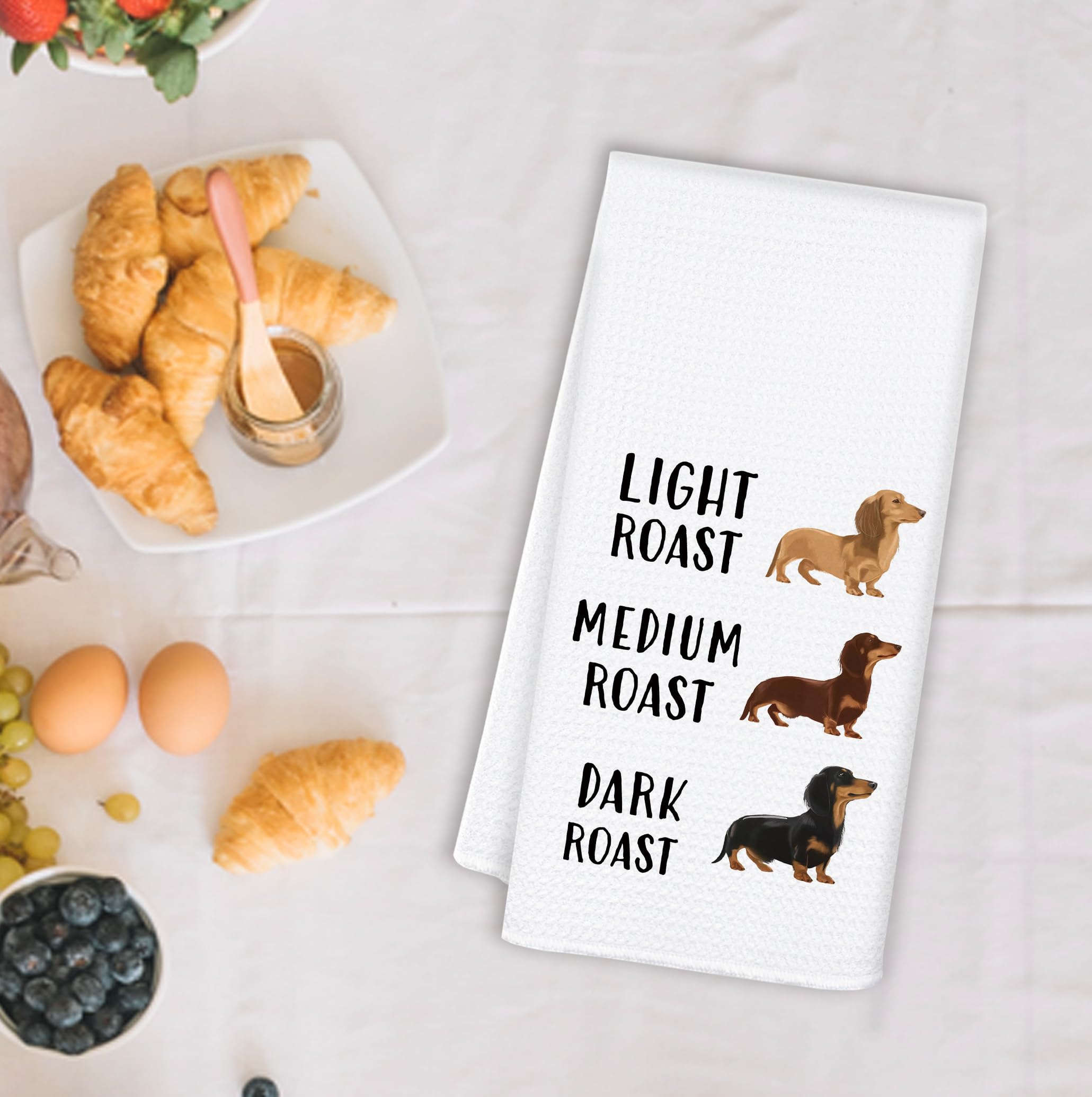 OSLYSOF toallas de cocina dachshund café, ideales para decorar la encimera con estilo.