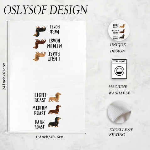 OSLYSOF toallas de cocina dachshund café, transforman la decoración de baño o cocina con su diseño.