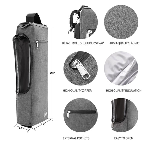 OSPUORT bolsa aislante de 3 capas, protege bebidas y resiste impactos.