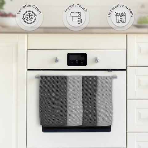 Ossano: toallas grandes de cocina, vista superior, ideales para secar utensilios y superficies.