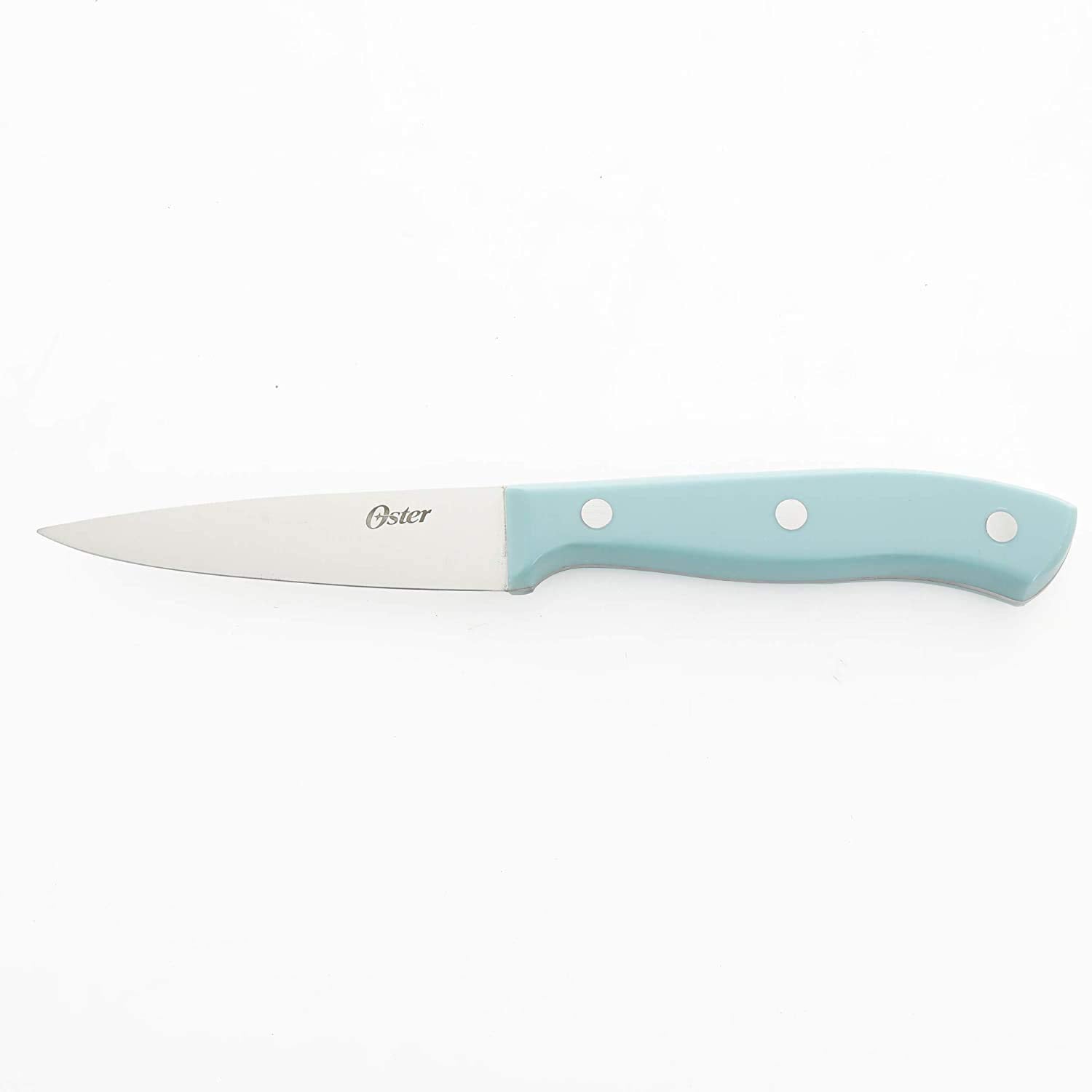 Cuchillos de bistec Oster Evansville 4-5 pulgadas, ideal para porciones en la mesa.