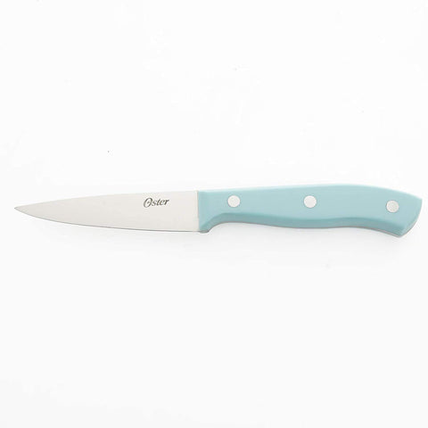 Cuchillos de bistec Oster Evansville 4-5 pulgadas, ideal para porciones en la mesa.