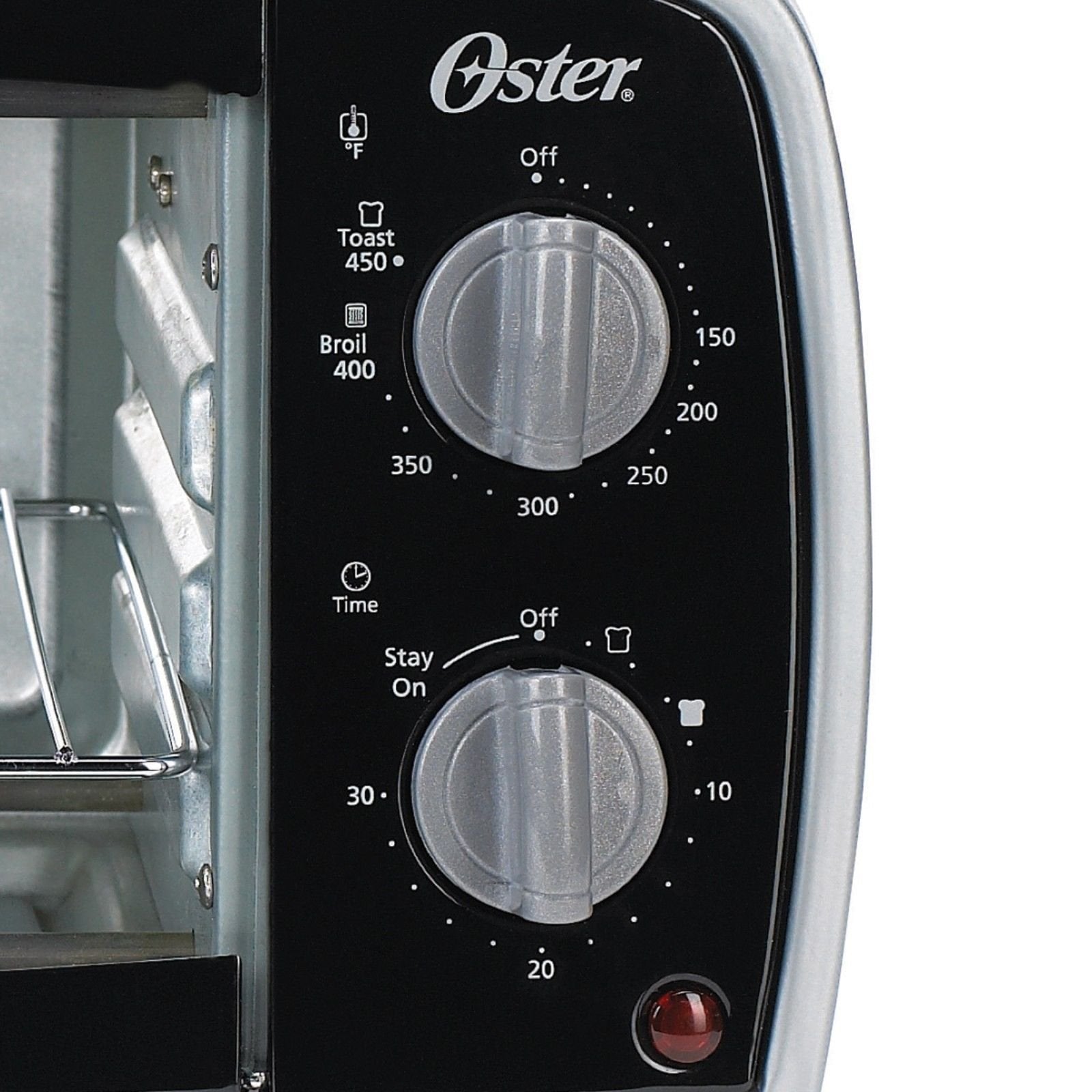 Oster Horno Tostador, bandeja de migas removible para limpieza rápida.