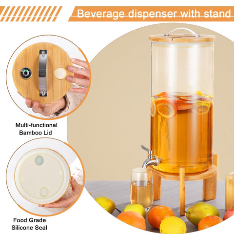 OSXDOL Dispensador con grifo inoxidable para verter sin derrames.