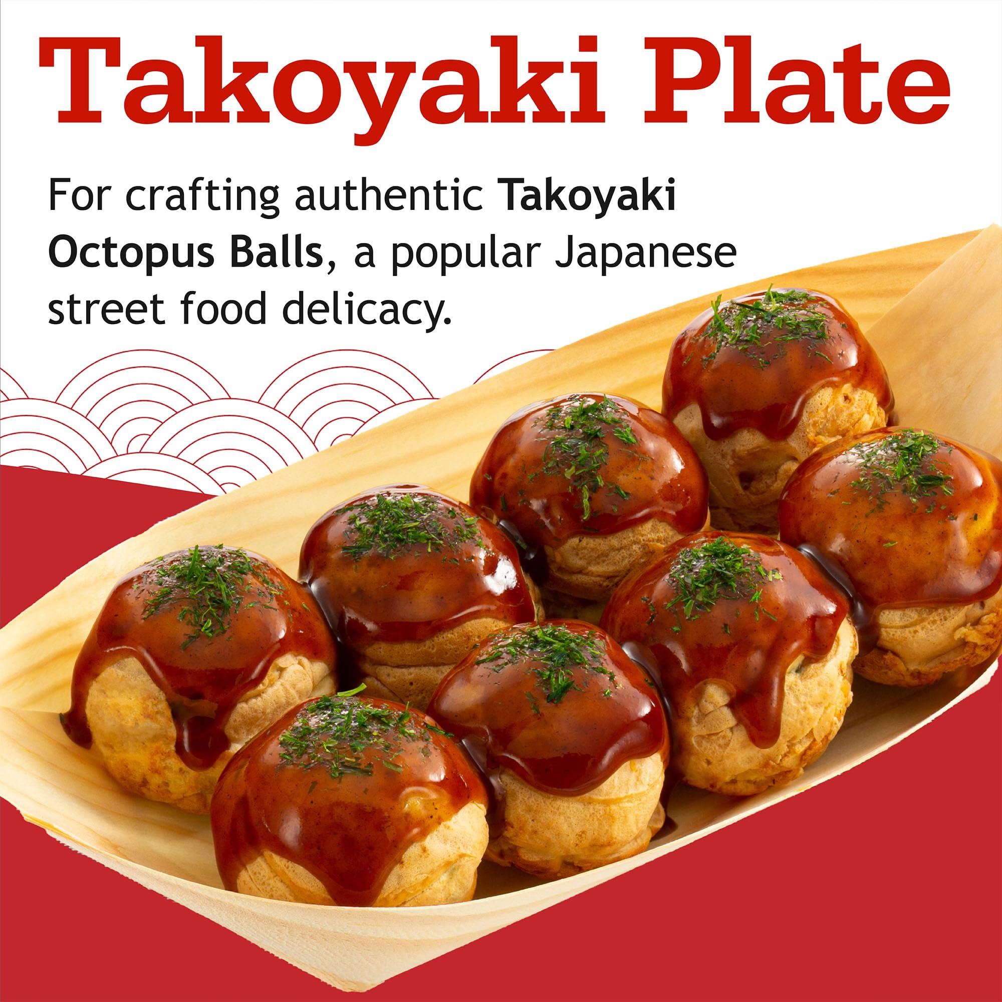 Otafuku Plancha Takoyaki superficie recubierta facilita la limpieza